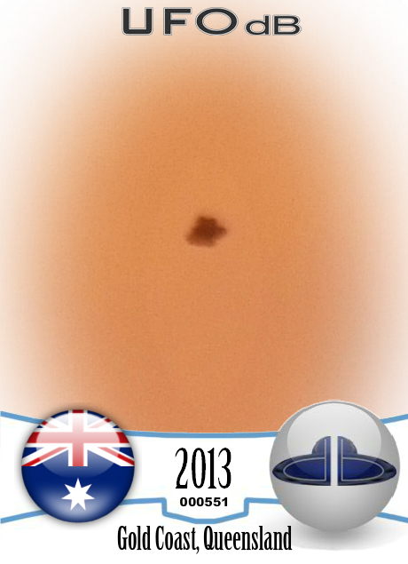 3 witness saw a black bell UFO disappearing in clouds - Australia 2013 UFO CARD Number 551