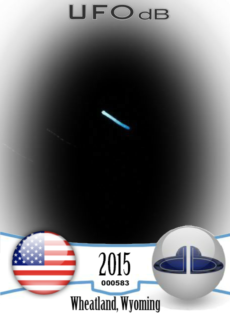4 moving lights seen over Wheatland Wyoming USA 2015 UFO CARD Number 583