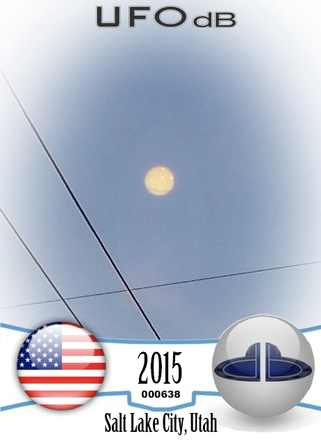 After feeling ET presence Orb UFO seen on Picture Salt Lake City 2015 UFO CARD Number 638