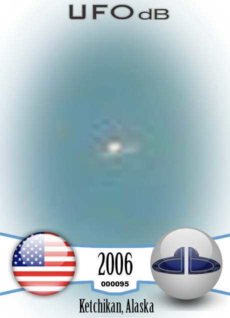 UFO Picture shot on boat on a Princess Cruise to Alaska - June 2006 UFO CARD Number 95
