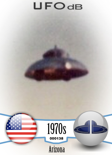 This UFO picture has been in several reports and controversies, 1970s UFO CARD Number 138