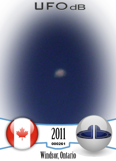 At dawn over Windsor - Bright UFO near the Detroit River | Canada 2011 UFO CARD Number 261