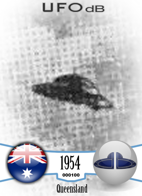 UFO over a flock of sheep Sighting in North Queensland Australia 1954 UFO CARD Number 100