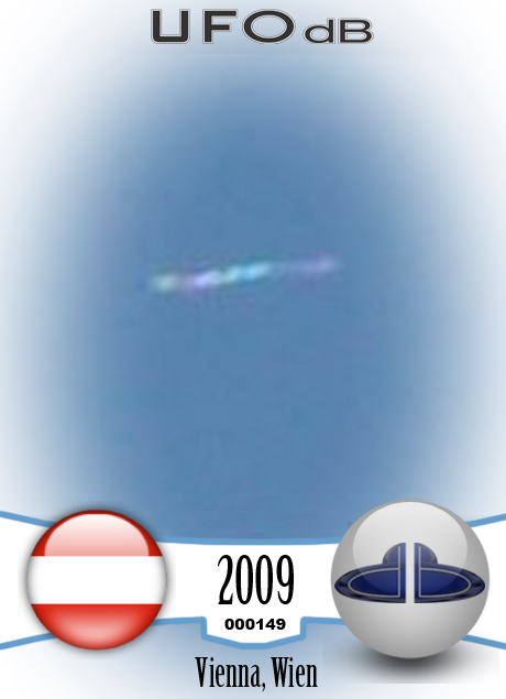 UFO sighting Vienna | UFO with airplane | Austria UFO picture 2009 UFO CARD Number 149