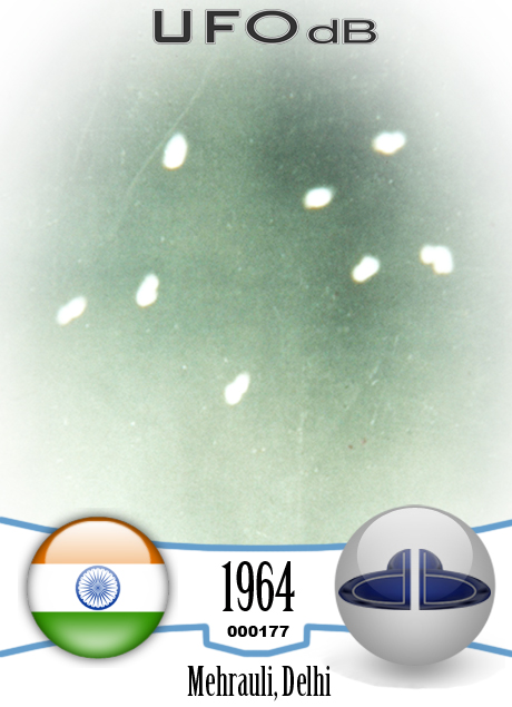 8 UFOs over Ashoka Ashram in Mehrauli India | 1964 | by Billy Meier UFO CARD Number 177