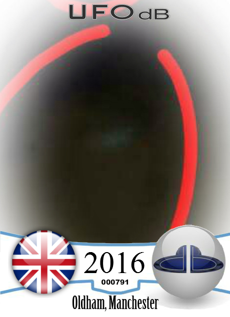 Blue circle UFO between the clouds above my house - Oldham Manchester  UFO CARD Number 791