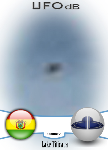 While taking a picture of 2 persons near lake Titicaca, capture a UFO UFO CARD Number 82
