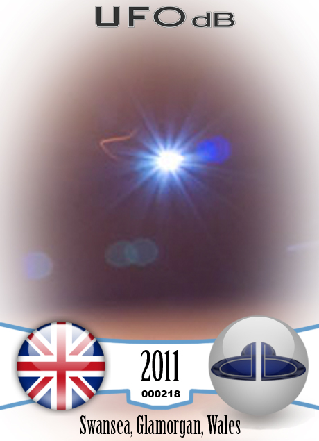 Bright glowing UFO caught on picture during long exposure | England UFO CARD Number 218