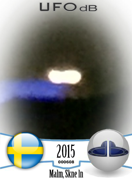 Bright light UFO above TB observatory in Malmö, Sweden Feb 2015 UFO CARD Number 608