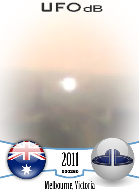 Brilliant Ball of light UFO seen in Melbourne | Australia January 2011 UFO CARD Number 260