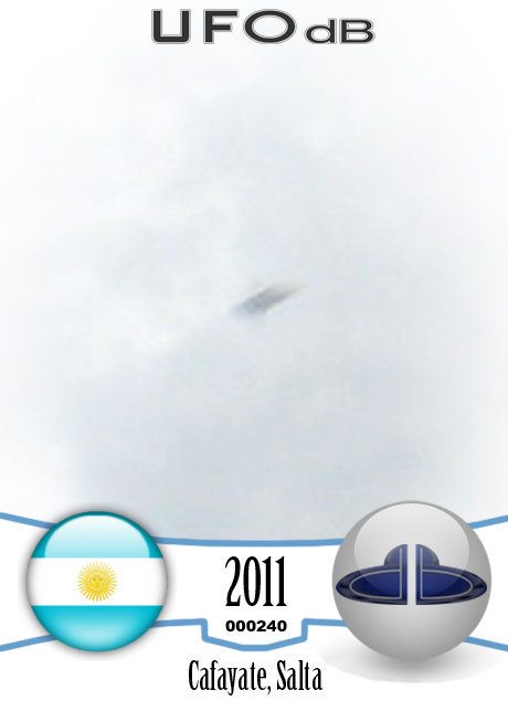 UFO over Mountains near Cafayate, Argentina | Jan 9 2011 UFO Picture UFO CARD Number 240