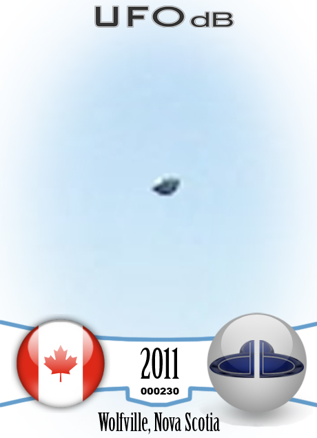 Nova Scotia, Canada - UFO near shore Bay of Fundy, Wolfville | 2011 UFO CARD Number 230