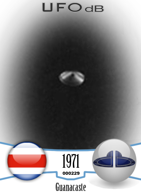 Great Scientific value UFO picture taken over Costa Rica - 1971 UFO CARD Number 229