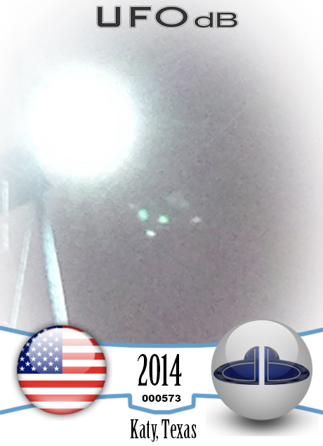 Diamond UFO hiding in the storm caught on picture over Katy Texas 2014 UFO CARD Number 573