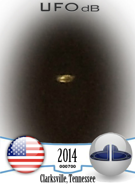 Distance UFO sighting, Appears to be circular shape - Tennessee 2014 UFO CARD Number 700