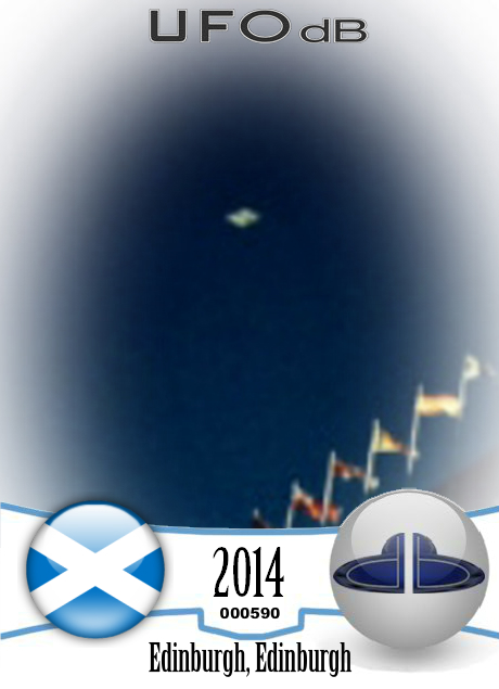 Edinburgh Castle visited by strange UFO in Scotland august 9 2014 UFO CARD Number 590