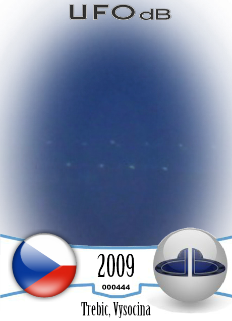 Exposure Photo capture large formation of UFOs in Czech Republic 2009 UFO CARD Number 444