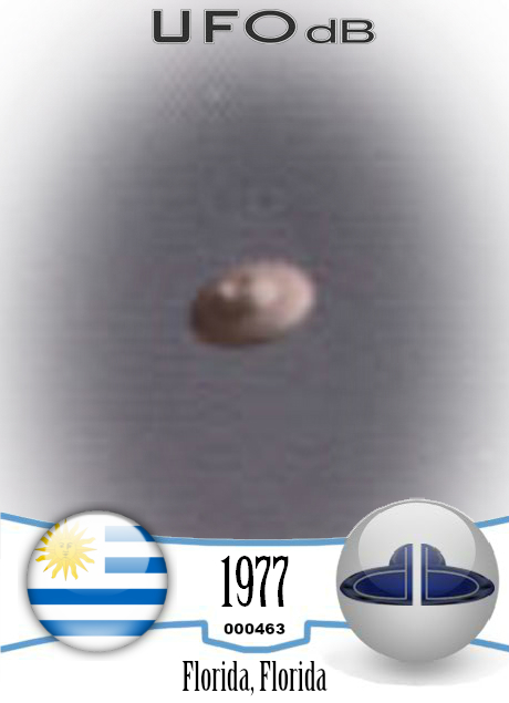 Famous Florida Uruguay UFO pictures sequence taken July 1977 UFO CARD Number 463