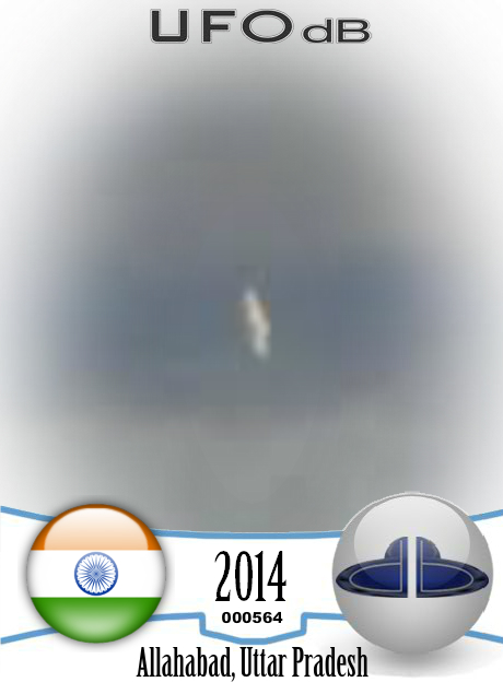 Fast speed UFO sighting from balcony in city Allahabad, India 2014 UFO CARD Number 564
