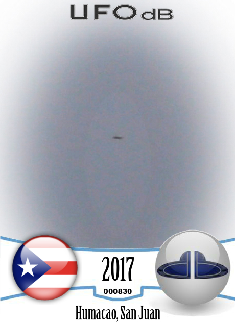 Flying Saucers UFOs at south-east Humacao, Puerto Rico 2017 UFO CARD Number 830