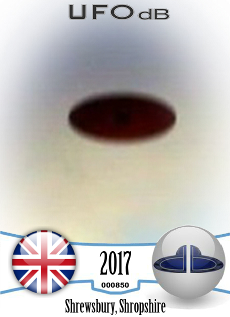 Flying saucer UFO with buzzing noise seen in Shrewsbury, Shropshire En UFO CARD Number 850