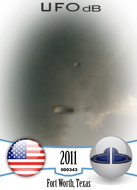 Fort Worth Texas Storm Picture reveals UFOs near clouds | May 24 2011 UFO CARD Number 343