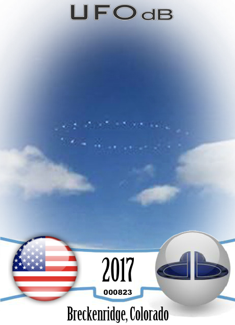 Friend snowboarder capture incredible UFO in the mountains near Brecke UFO CARD Number 823