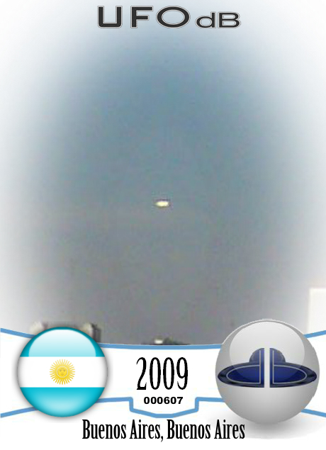 Friends Picture reveals UFO over Buenos Aires in Argentina May 2009 UFO CARD Number 607