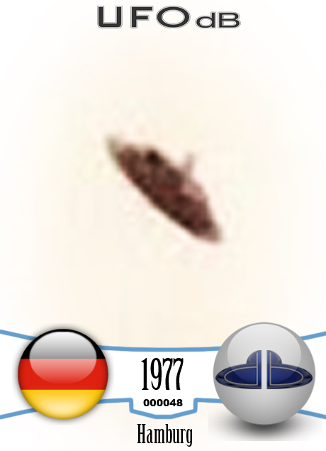 Famous UFO Picture because of the angle permitting the top view UFO CARD Number 48
