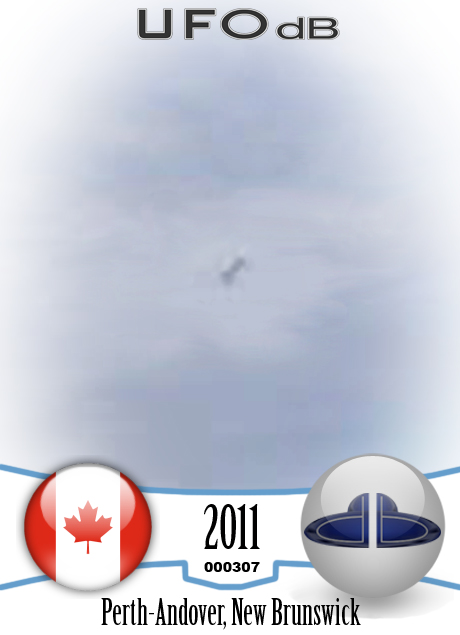 Giant T shaped UFO near USA border | New Brunswick Canada | April 2011 UFO CARD Number 307