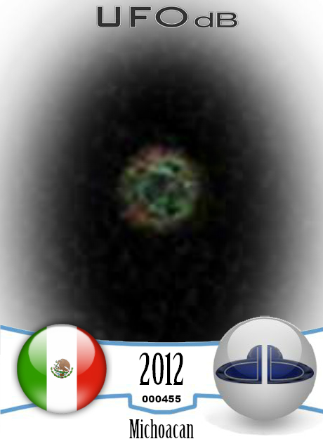 Great UFO sighting story with picture from Michoacan, Mexico 2012 UFO CARD Number 455