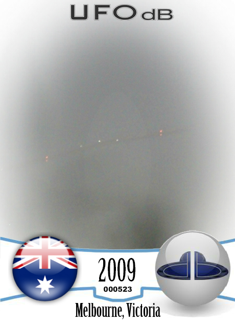 High quality Photo captures a Huge long UFO - Melbourne Australia 2009 UFO CARD Number 523