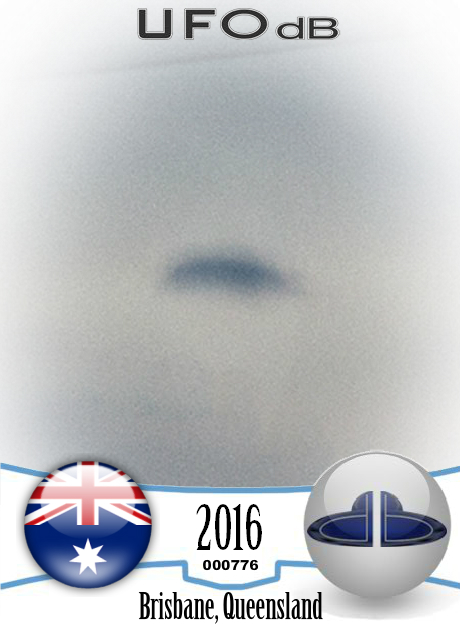 Hovering disc UFO moved then disappeared in the clouds Brisbane Queens UFO CARD Number 776
