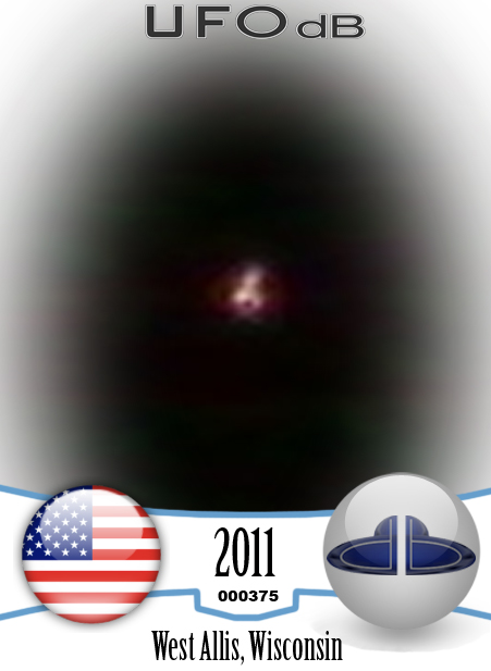Huge red ball UFO seen by a group of people in West Allis, Wisconsin UFO CARD Number 375