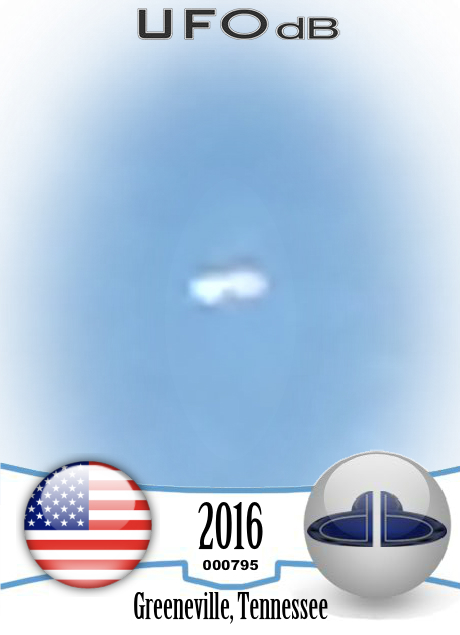 I saw a shiny cigar shaped Ufo in descent through the clouds - Tenness UFO CARD Number 795
