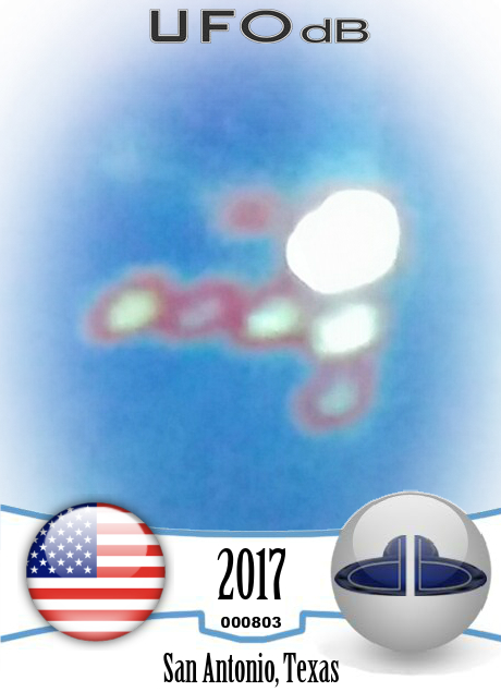 I've witnessed UFOs daily has they descend every night Texas USA 2017 UFO CARD Number 803