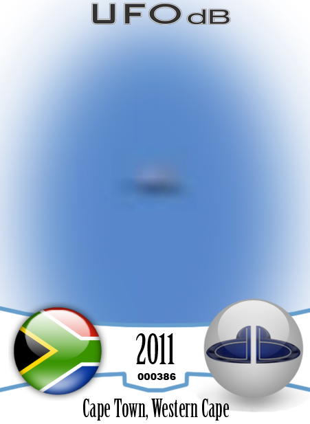 In Cape Town, South Africa a man get picture of UFO near Airplane 2011 UFO CARD Number 386
