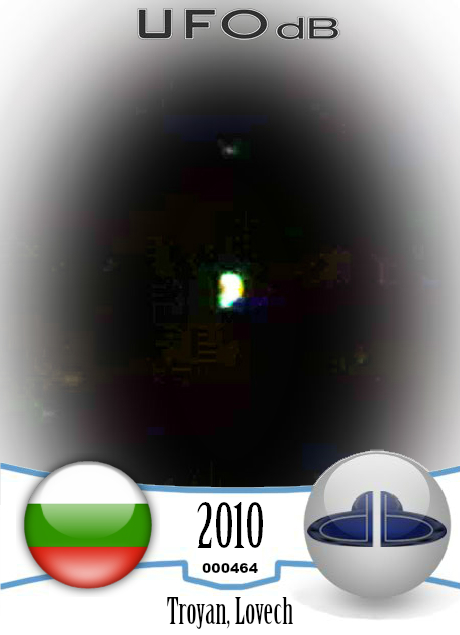 Incredible UFO sighting with pictures & details - Troyan Bulgaria 2010 UFO CARD Number 464