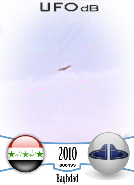 UFO seen passing over Kids in Baghdad, Iraq | April 03 2004 UFO CARD Number 199