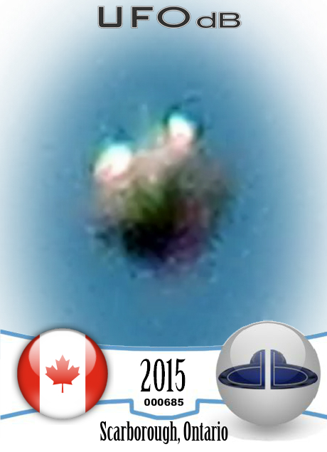 Jerky and strange UFO seen in Scarborough, Ontario canada 2015 UFO CARD Number 685