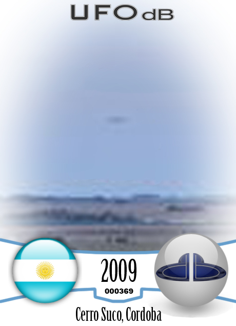 Large 70 meters wide UFO caught on picture - Cordoba, Argentina - 2009 UFO CARD Number 369