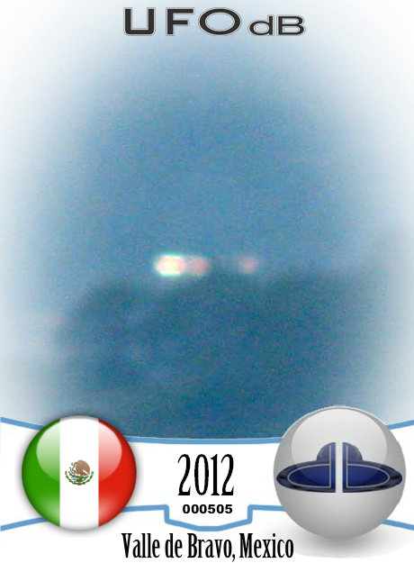 Long UFO hides in mountain tree tops in Valle de Bravo, Mexico 2012 UFO CARD Number 505