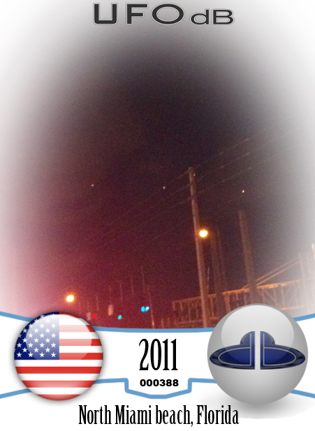Many UFOs caught on picture near crossing - North Miami beach, Florida UFO CARD Number 388