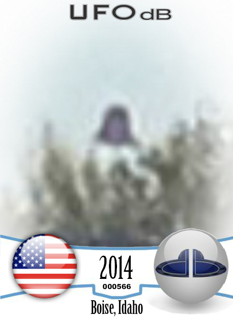 Massive Bell Shaped UFO over Sawtooth National Forest in Idaho 2014 UFO CARD Number 566