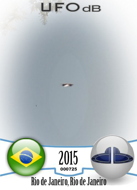 Metallic UFO flying over cemetery in Rio de Janeiro Brazil September 2 UFO CARD Number 725