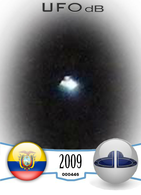 Moon picture reveals bright UFO in the night sky in Ecuador in 2009 UFO CARD Number 446