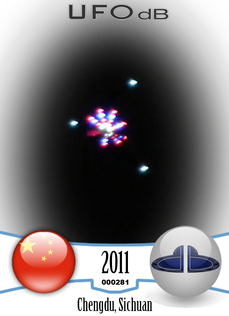 Mr. Shaw photograph a Triangular UFO formation - China - April 30 2011 UFO CARD Number 281