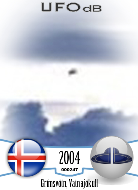 News picture capture a UFO without knowing | Grimsvotn, Iceland 2004 UFO CARD Number 247