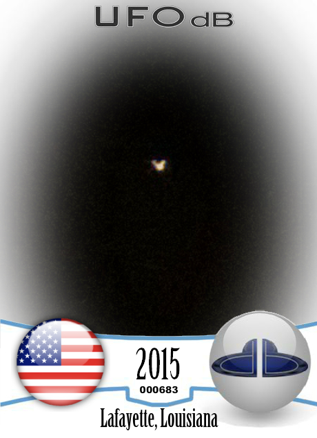 Observed 20+ white/reddish orange orbs UFOs - Louisiana USA 2015 UFO CARD Number 683
