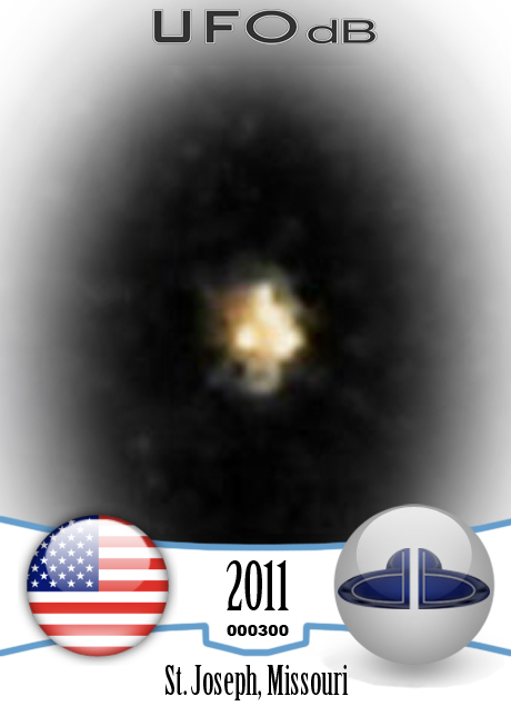 Odd Looking Star is a UFO | St. Joseph, Missouri, USA | April 12 2011 UFO CARD Number 300